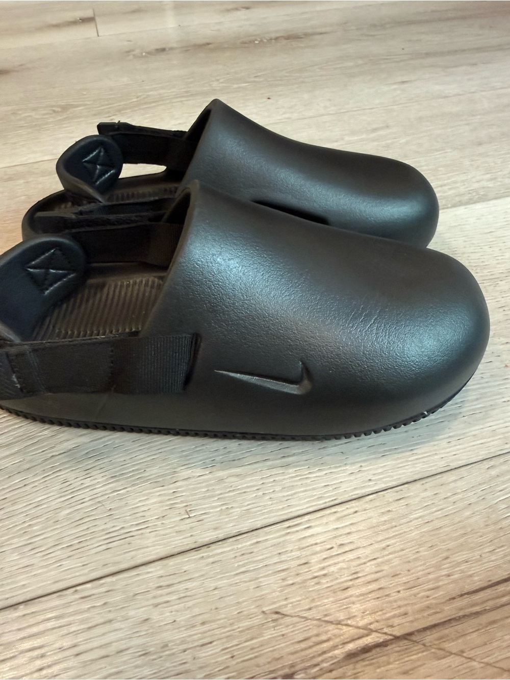 Nike Black Slip-On Clog with Heel Strap